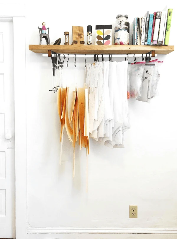 Hanging sewing pattern storage