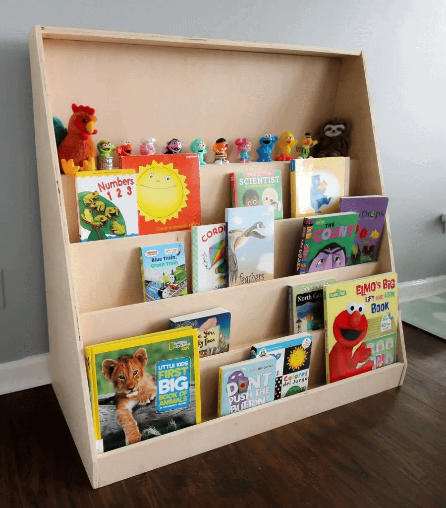 diy front facing bookshelf