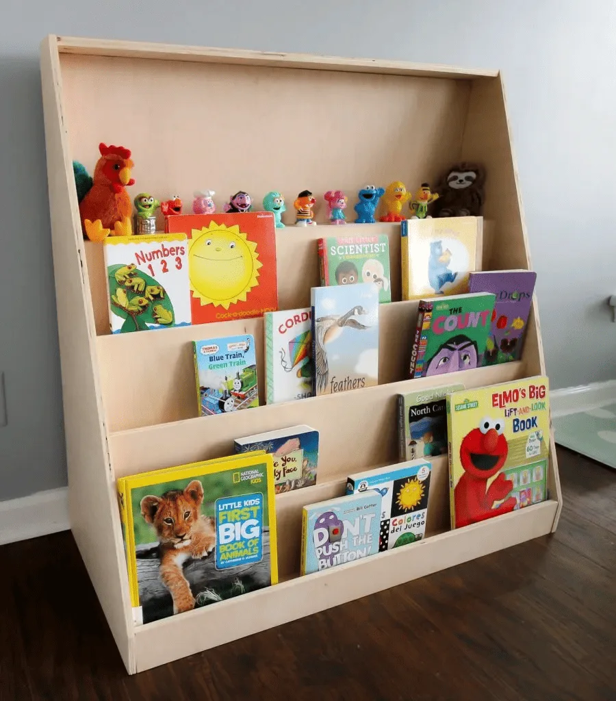 diy front facing bookshelf