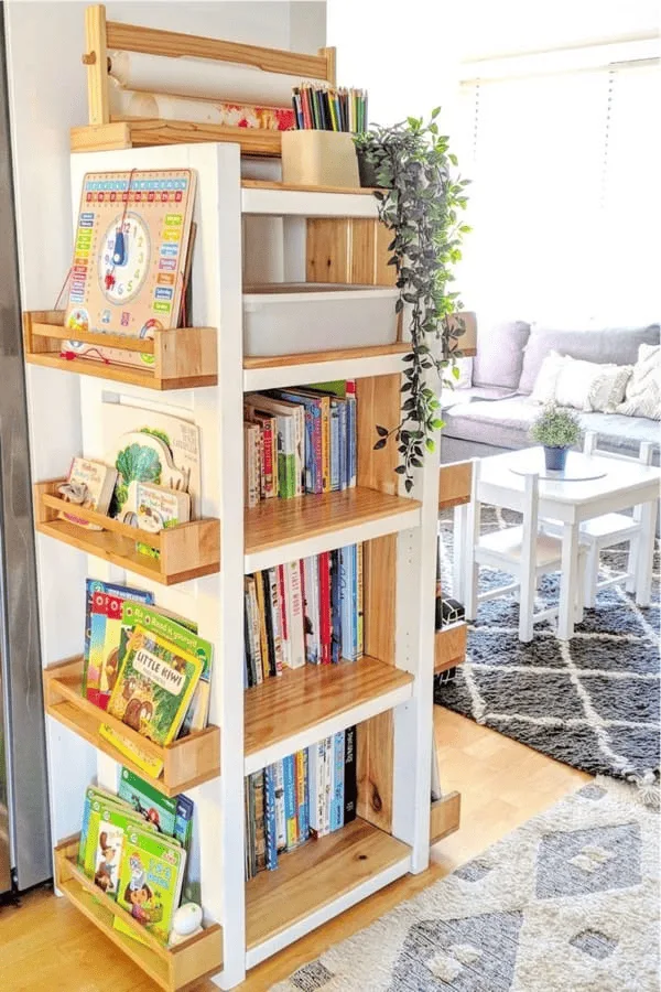 three sided bookshelf DIY
