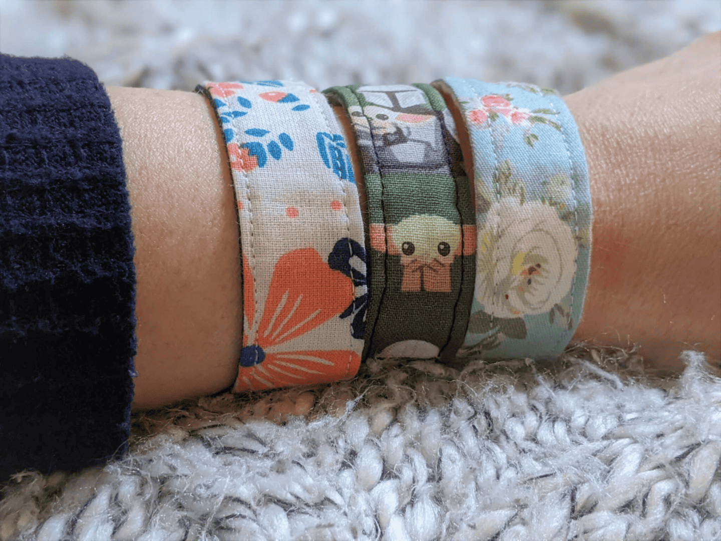 scrap fabric bracelets