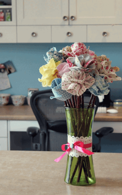 diy fabric flower