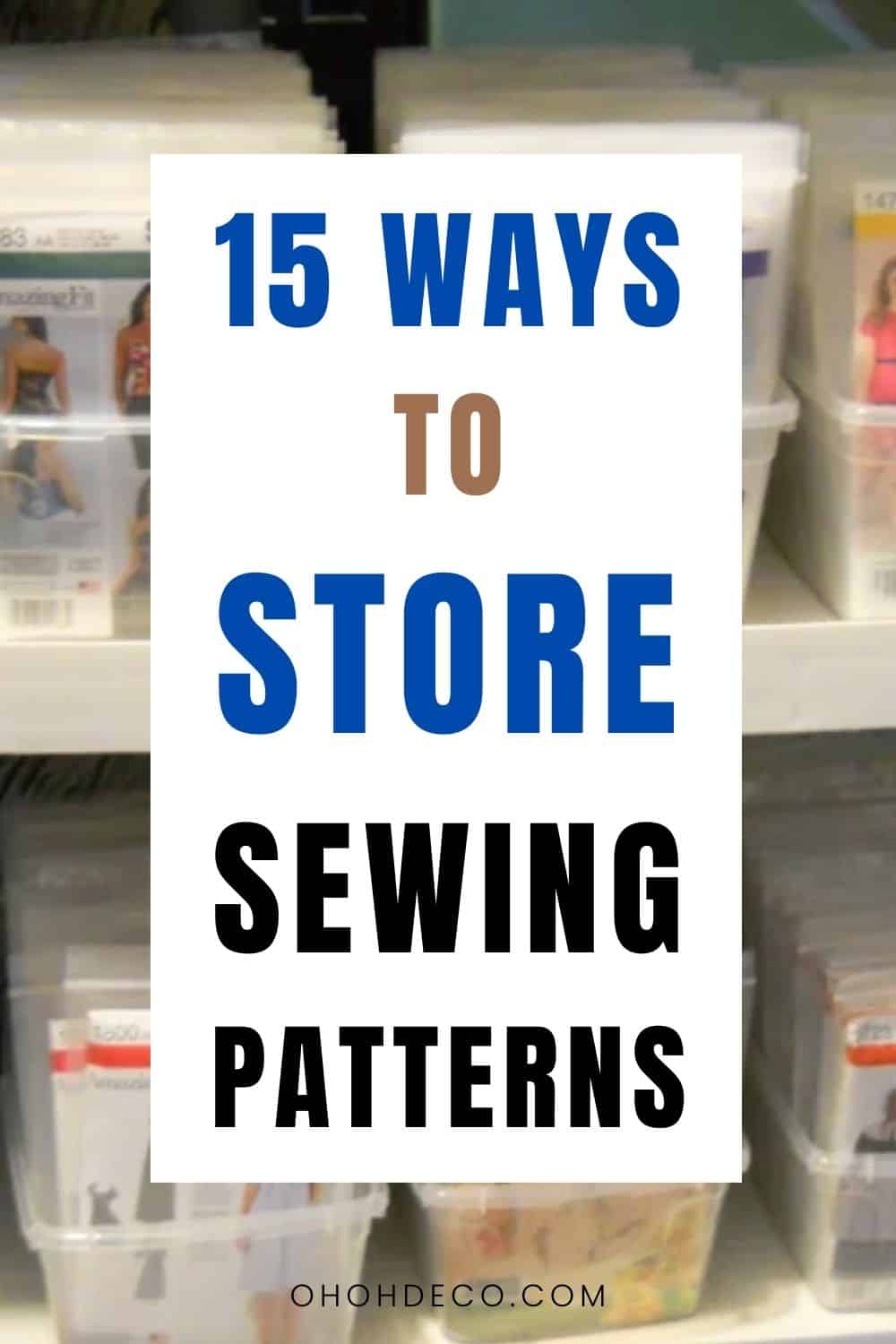 15 ways to store sewing patterns