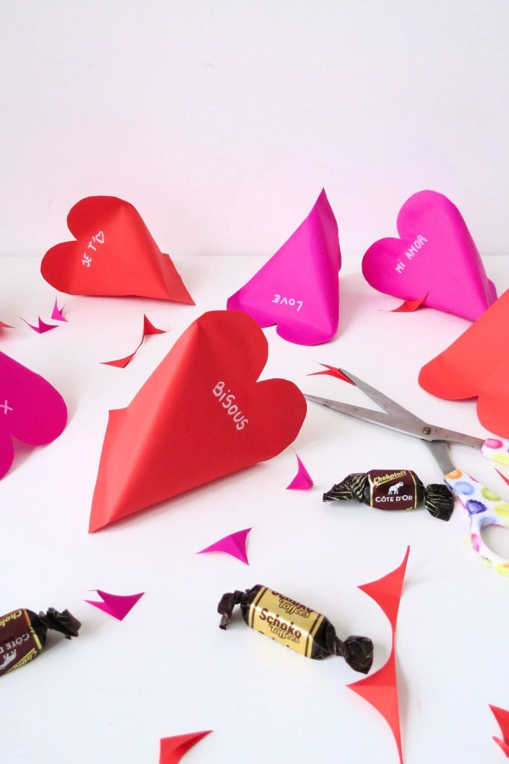 DIY heart shaped candy gift 