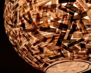 newspaper lantern