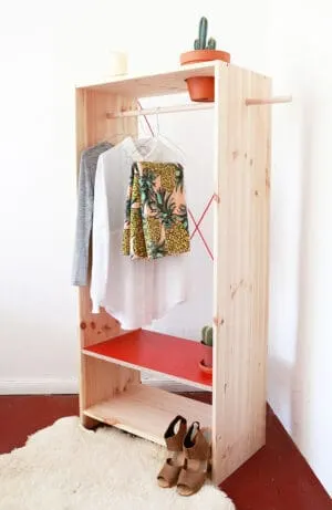 diy wood clothes rack