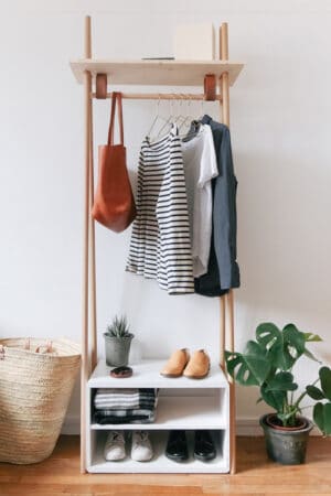 diy small space clothing rack