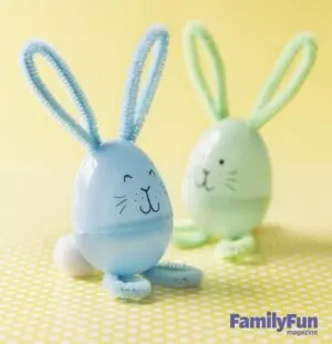 diy easter bunny with eggs