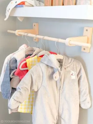 diy wood wall mounted clothing rack