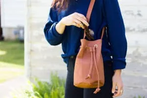 bucket bag faux letter diy