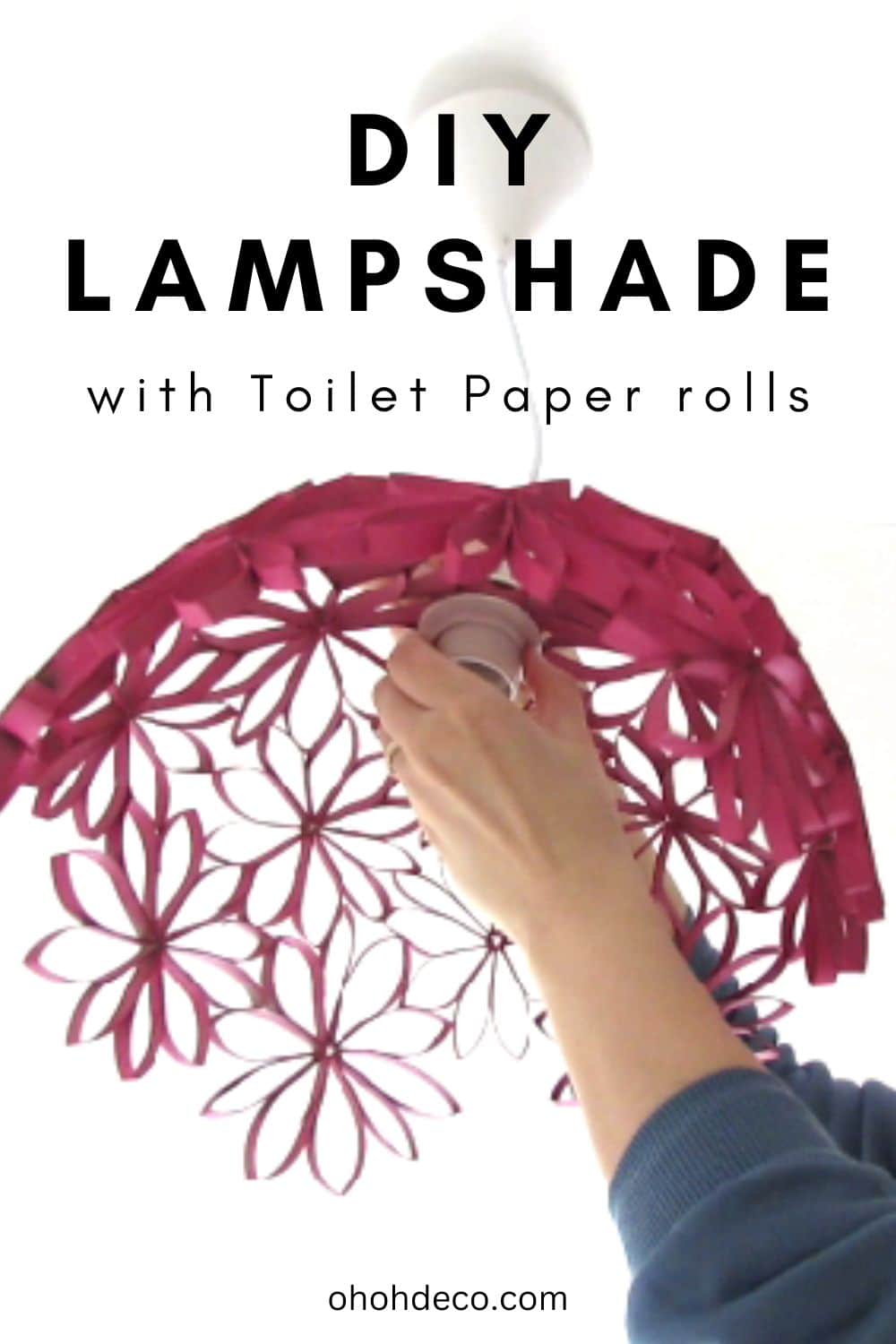 How to make a recycled lampshade with toilet paper rolls