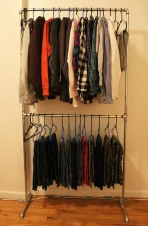 double row diy pipe rack