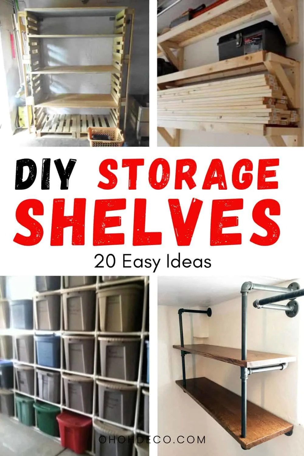 DIY storage shelves 20 easy ideas