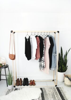diy dowels clothing rack