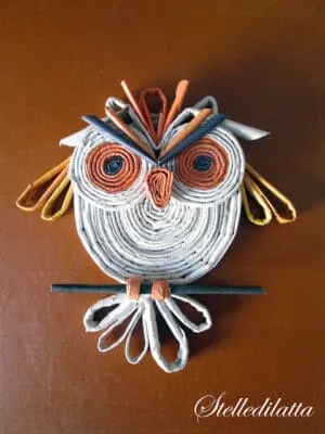 owl newspaper art