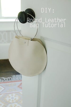 round leather bag diy