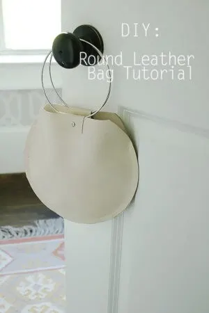 round leather bag diy
