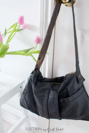 recycled leather bag diy