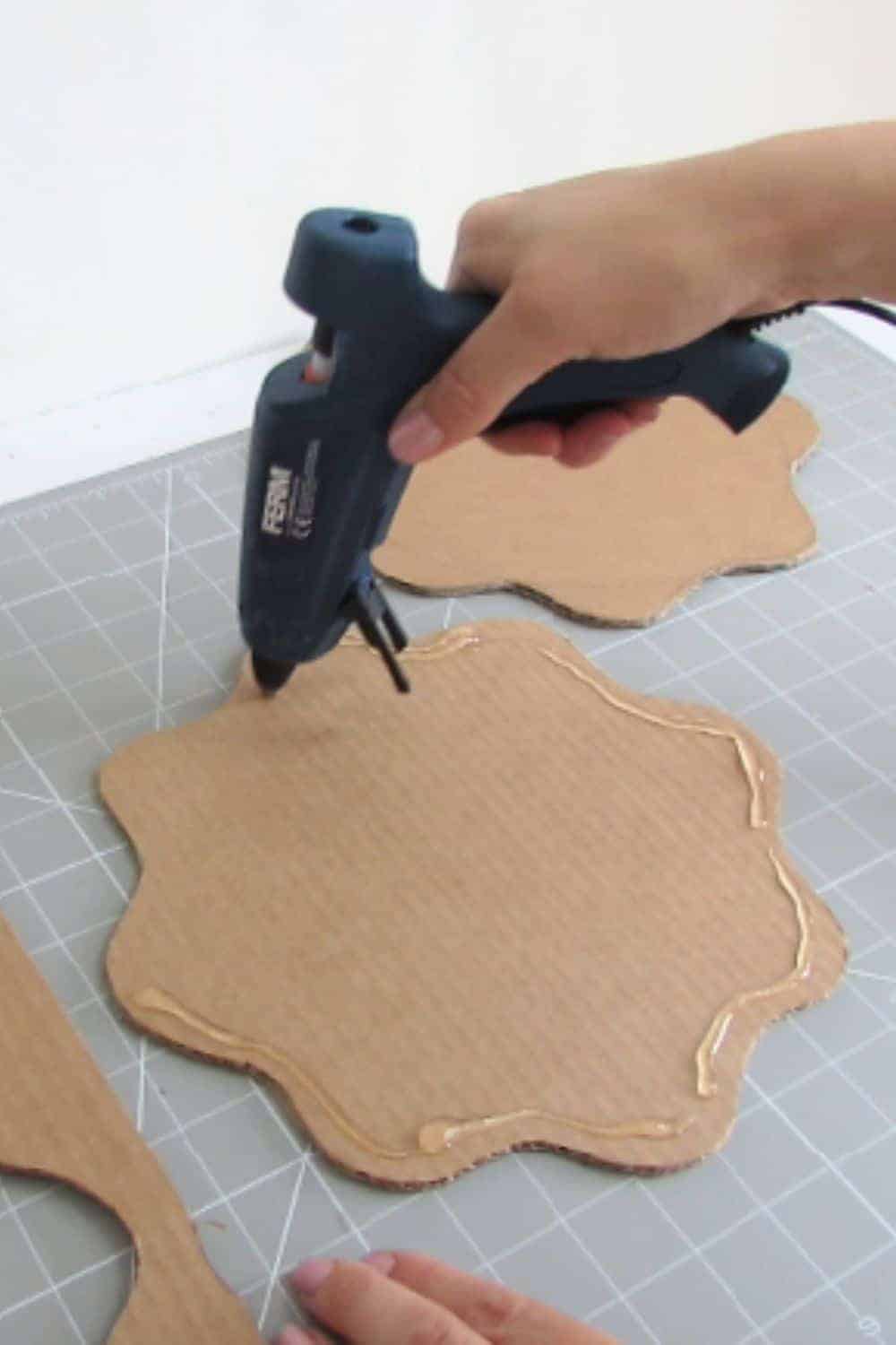 glue the cardboard pieces