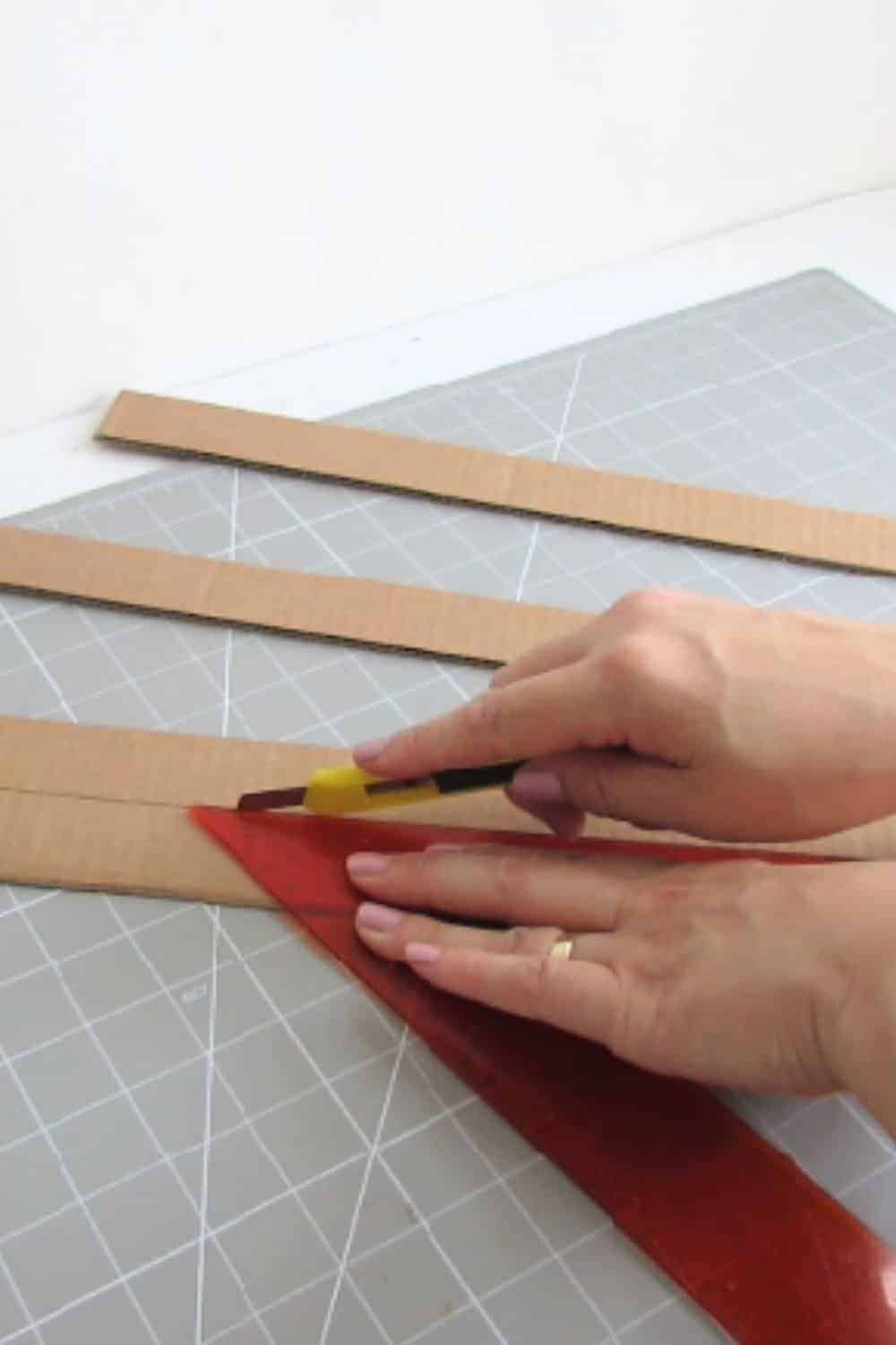 cut cardboard stripes 