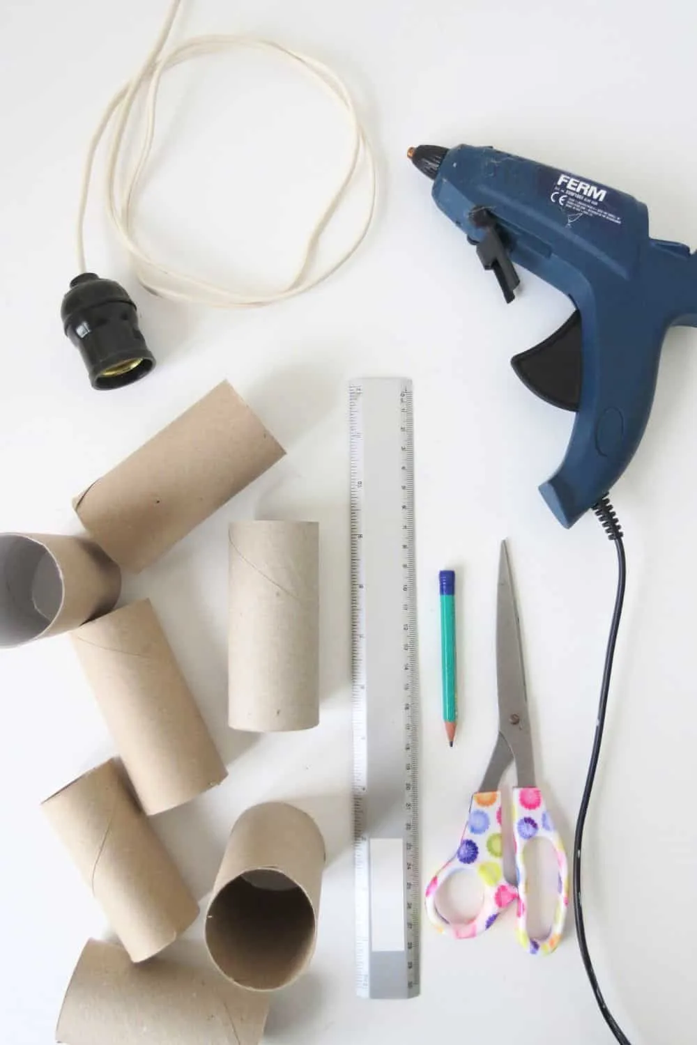 supplies to make diy lampshade