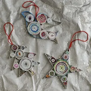 diy newspaper ornament