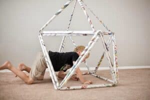 diy newspaper fort