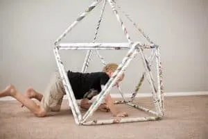 diy newspaper fort