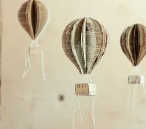 ballon with newspaper