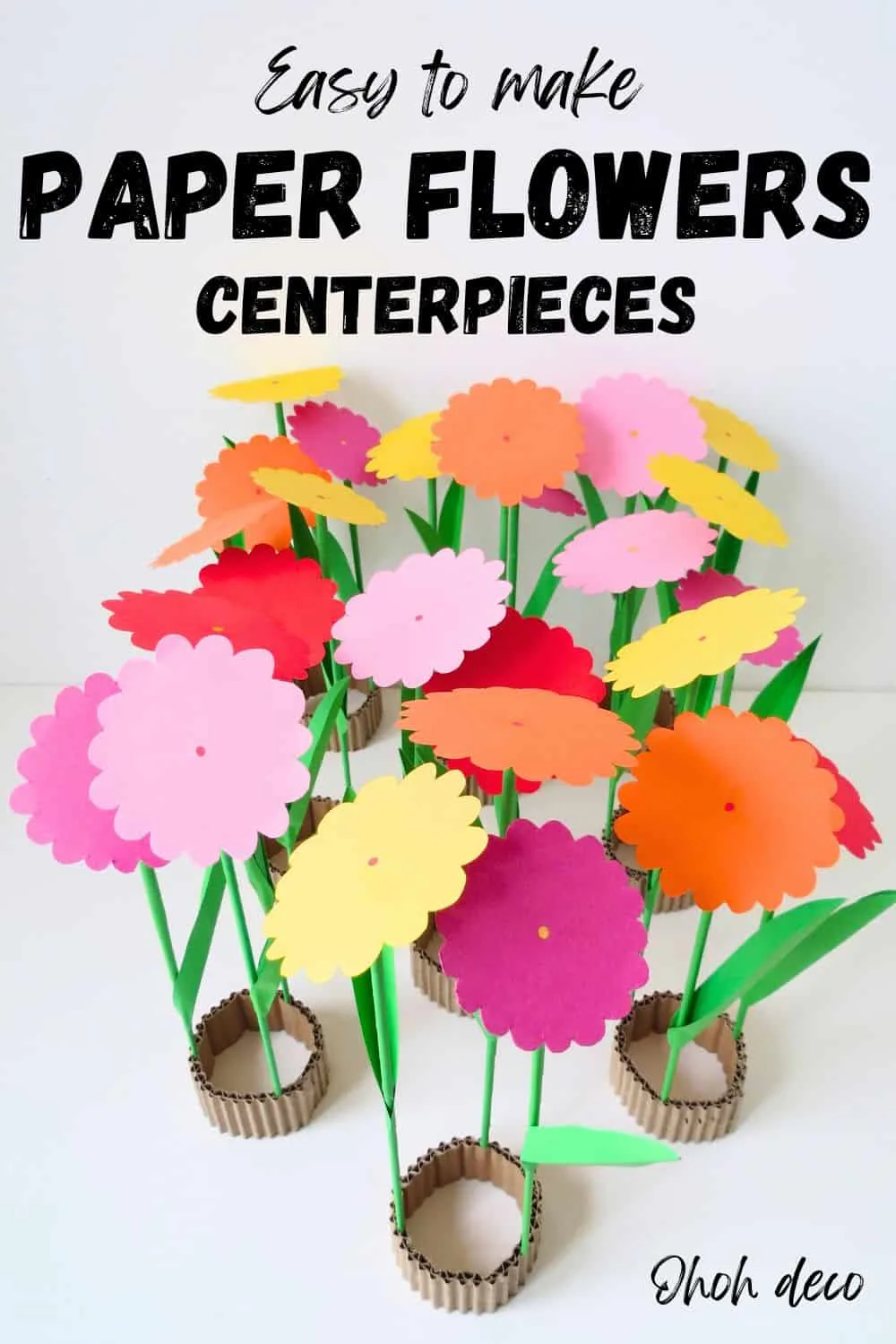 Easy to make Paper flower centerpieces 