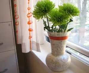 newspaper vase