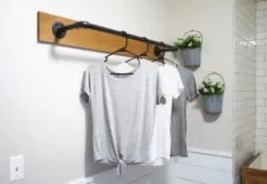 diy wall mounted clothing rack