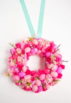 floral easter eggs wreath