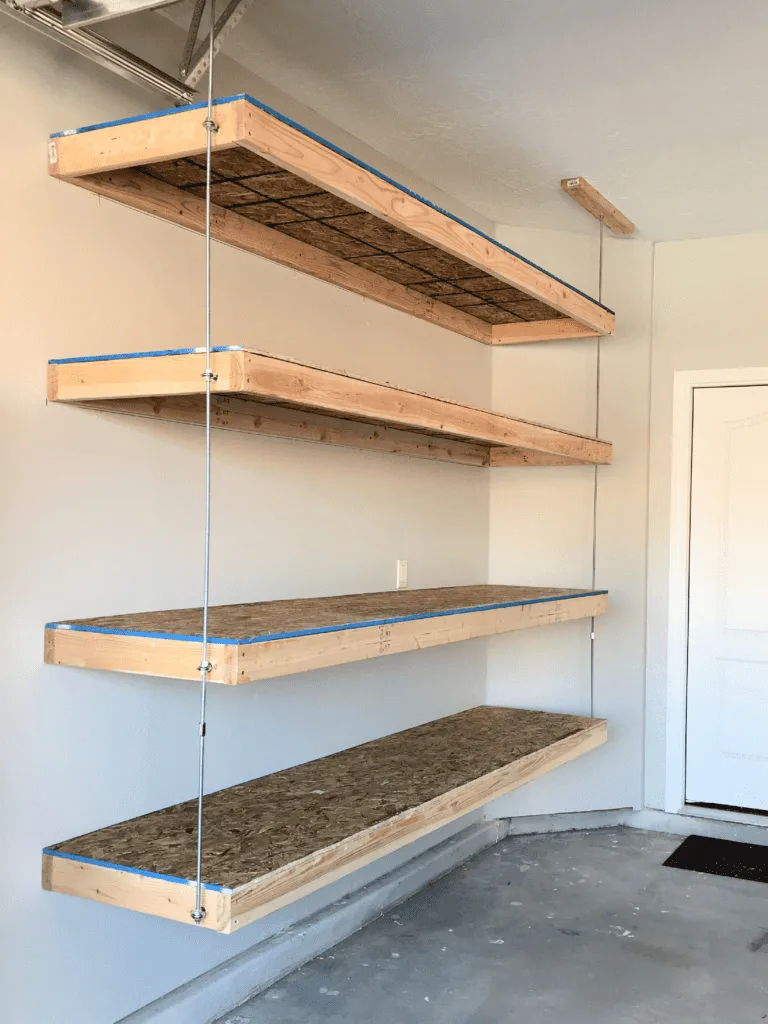 build suspended shelves