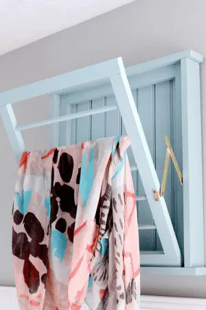 diy wall laundry rack