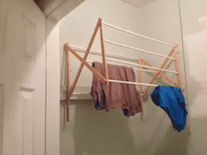 diy easy wall laundry rack