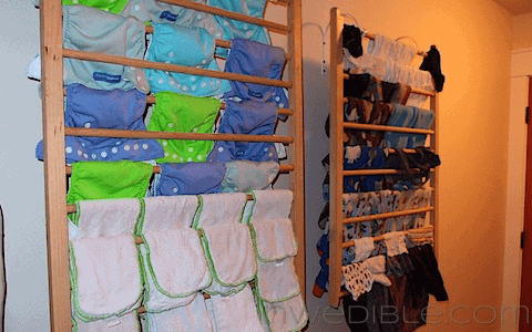 diy wall drying rack