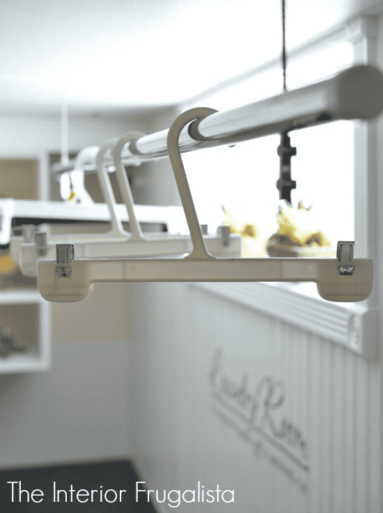 diy hanging drying clothes rod