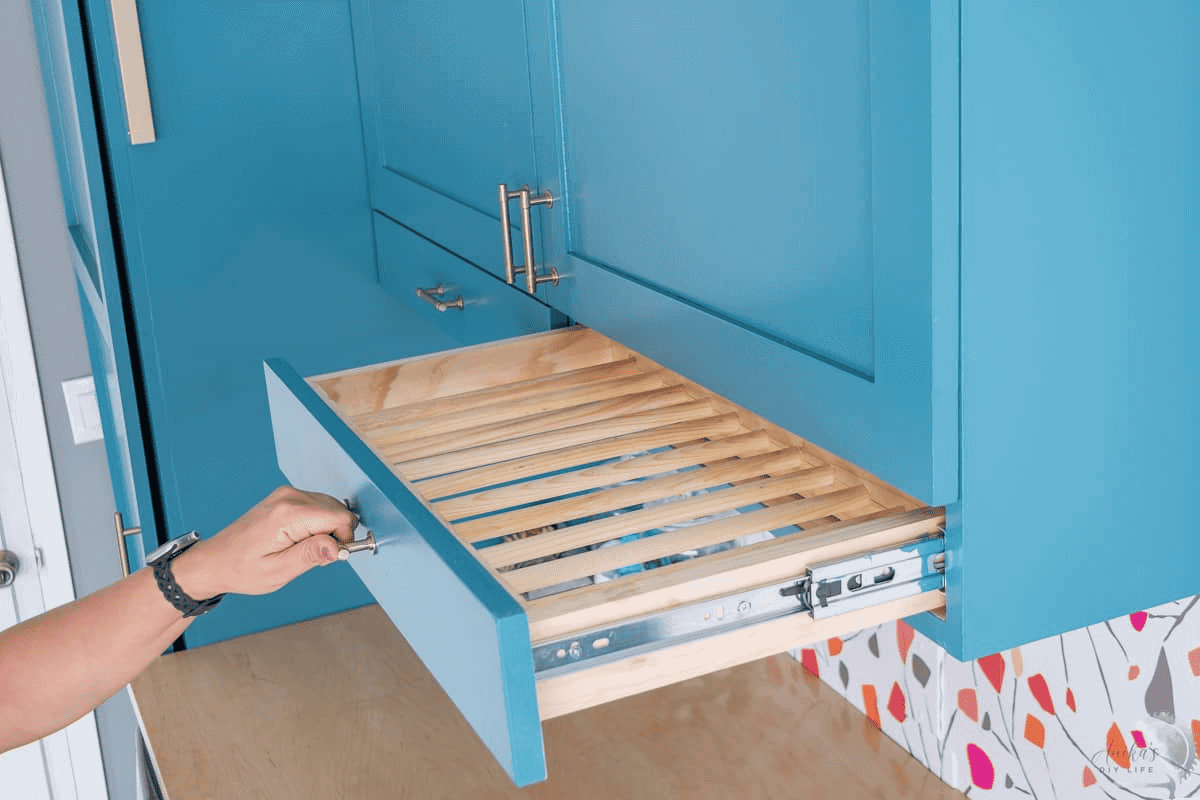 pull out drawer drying rack for laundry