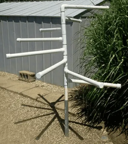 diy outdoor pvc drying rack