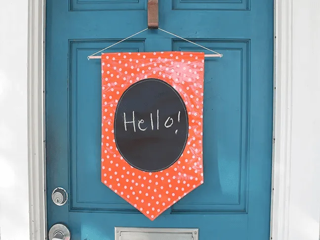 make a chalkboard door sign