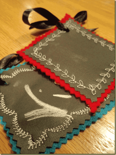 chalkboard tag diy