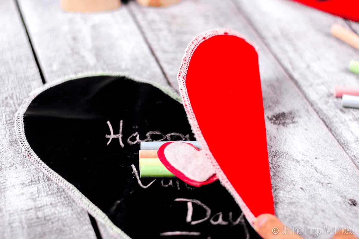 heart chalkboard gift diy