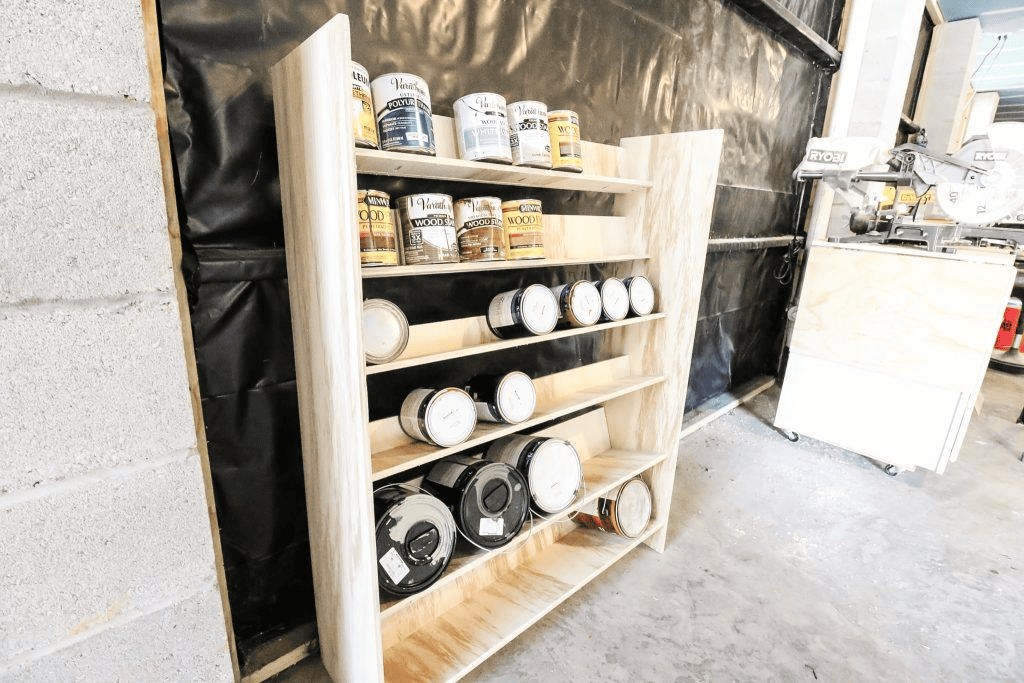 diy garage paint shelf