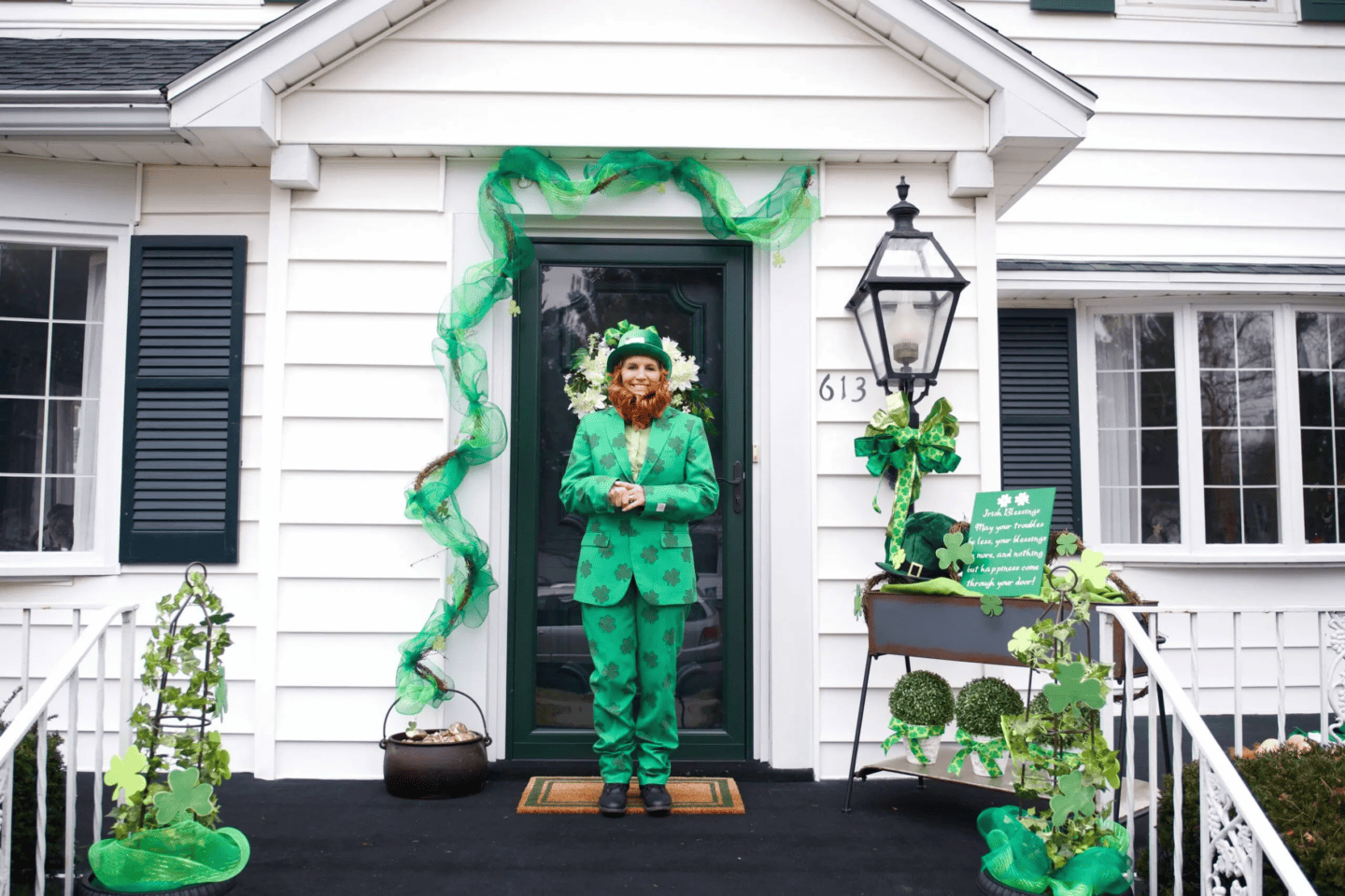 st patrick's day front porch idea