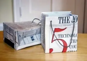 newspaper gift bag