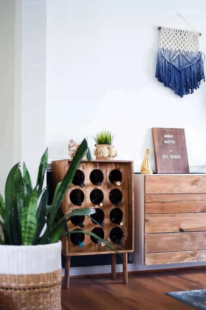 DIY wine rack cabinet