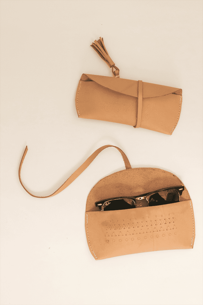 easy to make leather sunglasses case