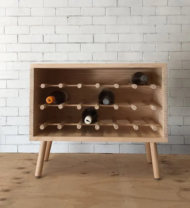 dowel wine cabinet easy to make