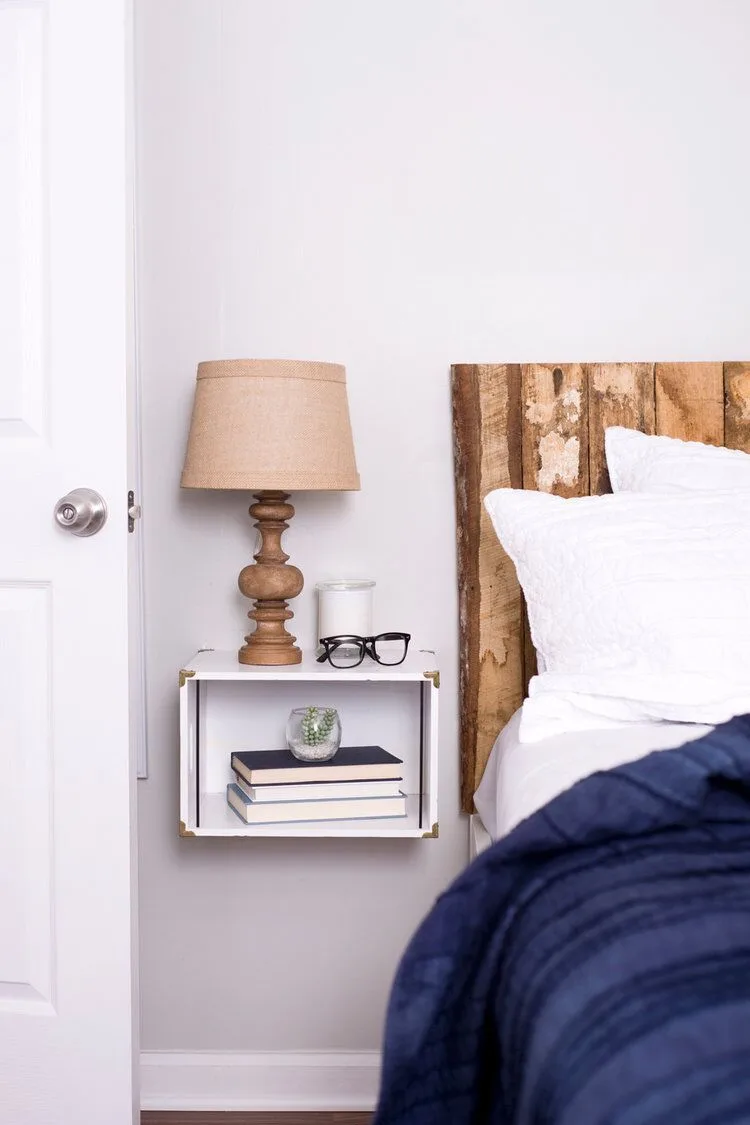 floating nightstands wood crate